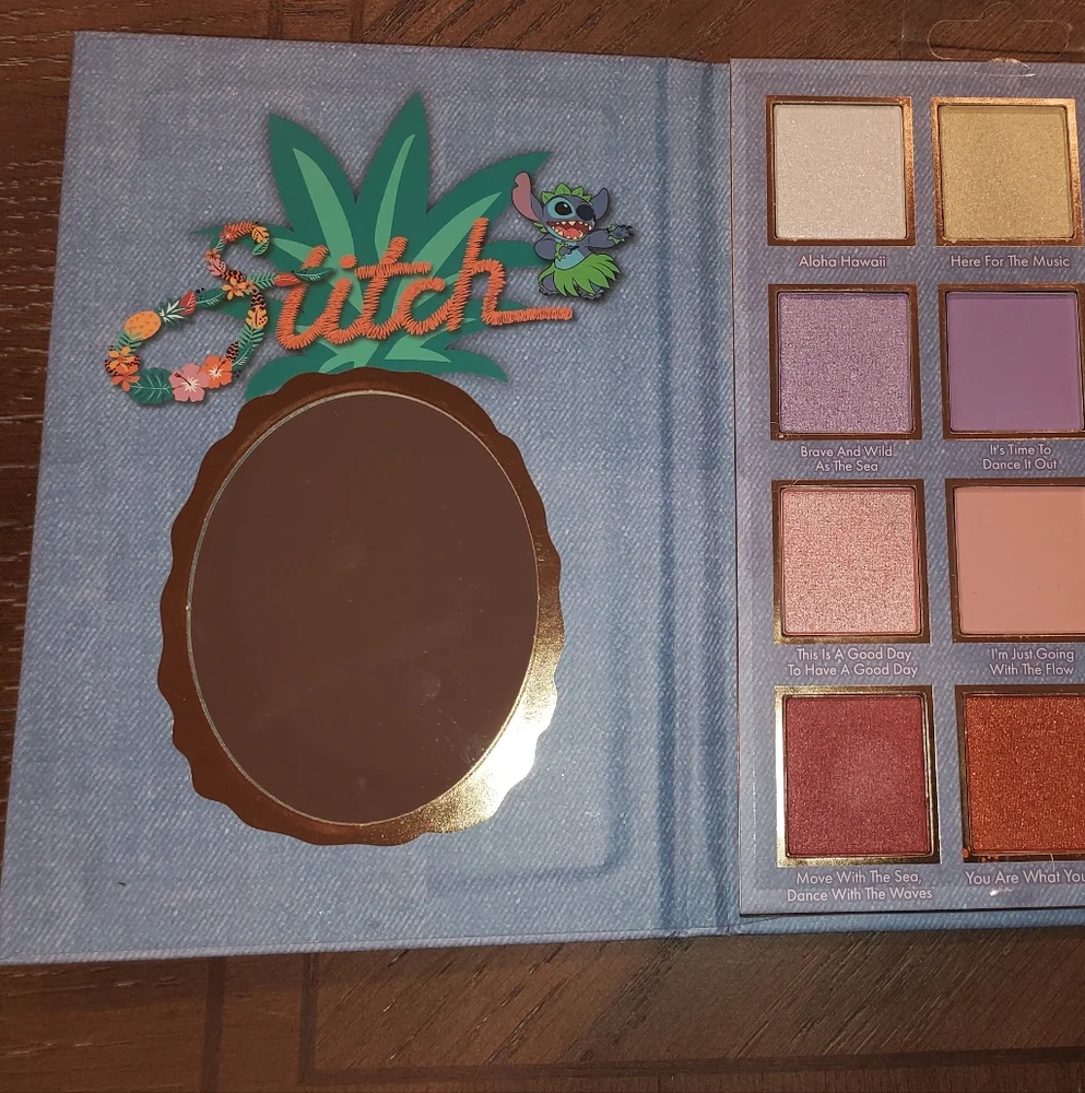 Disney's Stitch In Pineapple Eyeshadow Palette